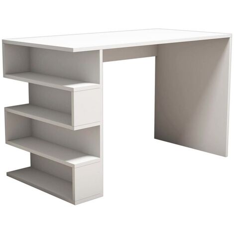 Tavolo Portacomputer Limber 120x60x75 cm Bianco Homemania - Bianco