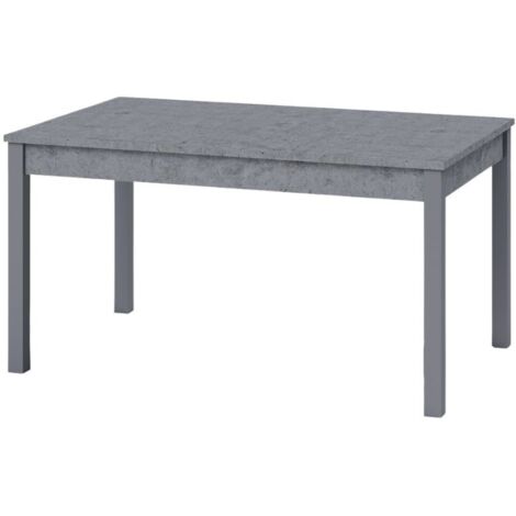 Tavolo pranzo allungabile grigio cemento in legno nobilitato cm 80x120-160