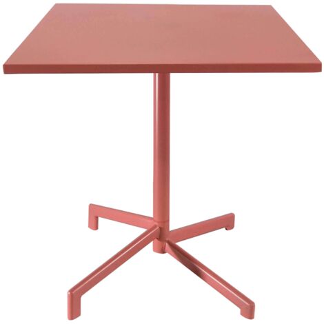 MAGAZZINI COSMA Tavolo quadrato 70x70 cm chiudibile pieghevole da esterno giardino salvaspazio con struttura e piano in acciaio Freddy - Antracite