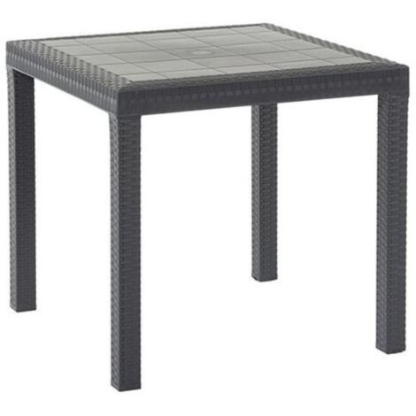 Tavolo quadrato 80x80cm per interno ed esterno in polipropilene DALLAS ANTRACITE