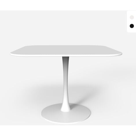 AHD AMAZING HOME DESIGN Tavolo quadrato design stile Goblet bar cucina sala da pranzo Lillium 80 - Bianco