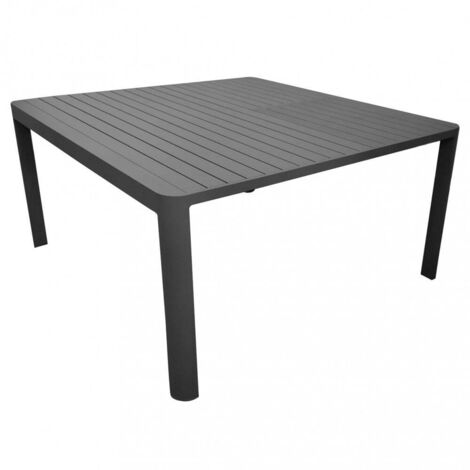 Tavolo quadrato "Keplero" allungabile per esterno e giardino, in alluminio -Bianco