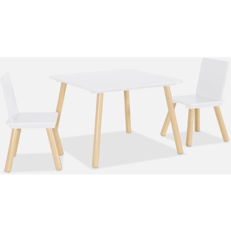 SWEEEK Tavolo quadrato per bambini con 2 sedie