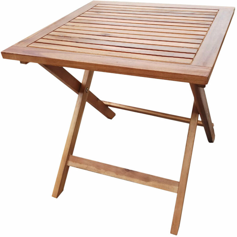 Giordanoshop Tavolo Quadrato Pieghevole Da Giardino 46x46 Cm In Legno