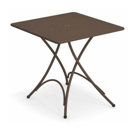 Tavolo Quadrato Pigalle 76x76 cm - Marrone d'India