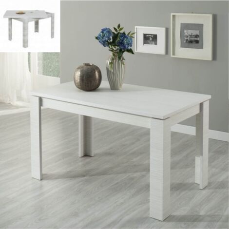 Tavolo raddoppiabile 120x80 cm. Maribor bianco larice