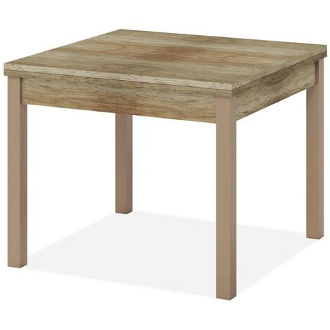 Tavolo raddoppiabile Firenze noce country 90x90