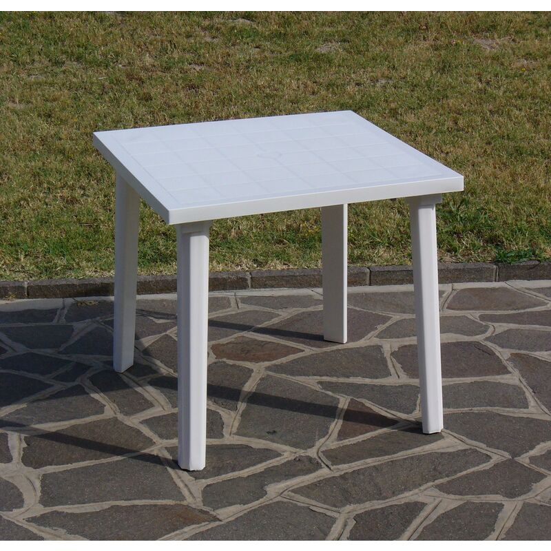 Tavolo Resina Art. 59 Cm. 80x80 Bianco