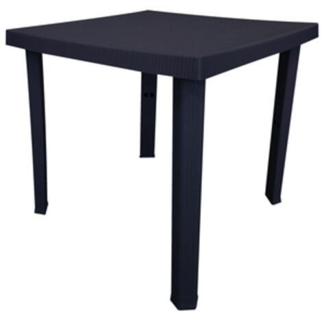 TAVOLO RESINA FIGARO 80X80XH72 CM ANTRACITE 1 PZ
