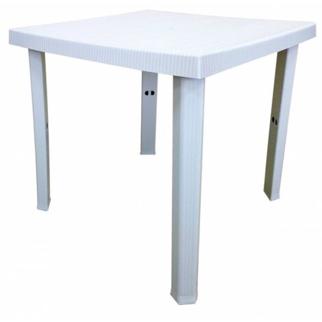TAVOLO RESINA FIGARO 80X80XH72CM BIANCO