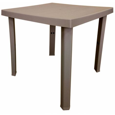 TAVOLO RESINA FIGARO 80X80XH72CM TORTORA