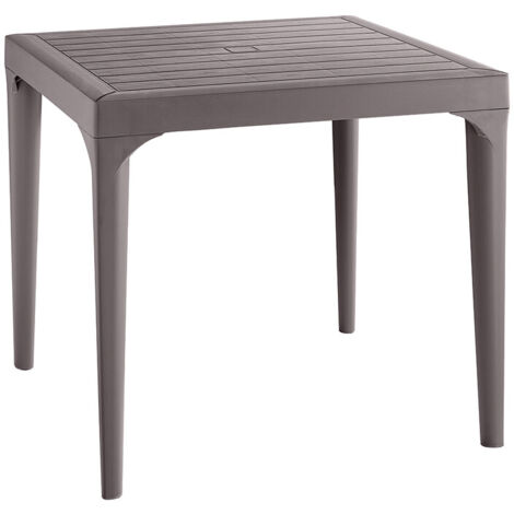 TAVOLO RESINA MALMO 80X80XH74 CM TORTORA- 1,0 pz
