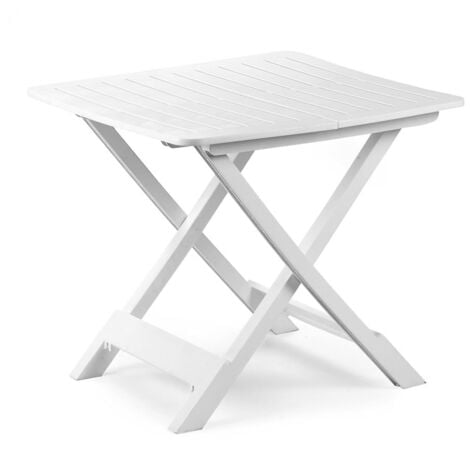 AUTRES Tavolo pieghevole tevere bianco 79x72 giardino arredo esterno - ipae-progarden