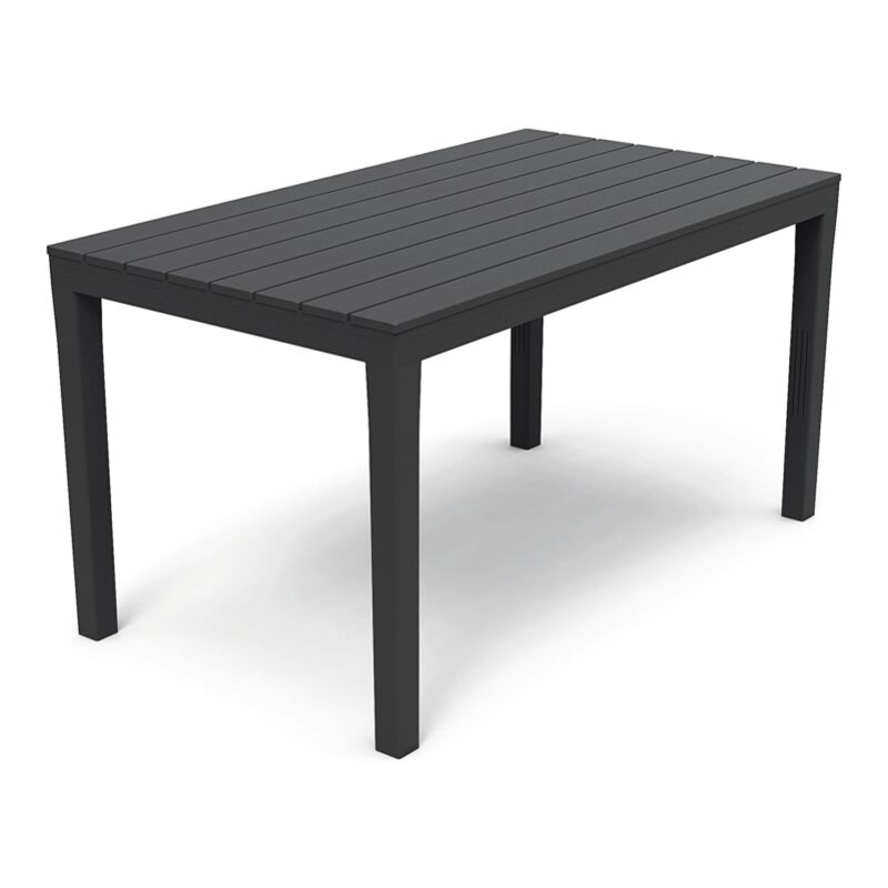 Tavolo Da Esterno sumatra In Polipropilene Antracite 138x78x72h Cm