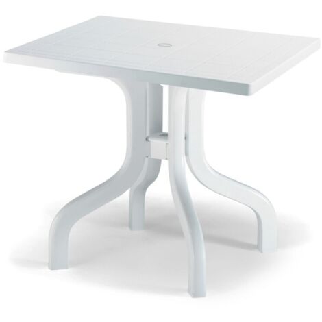 Tavolo resina ribalto bianco 80 x 80 cm