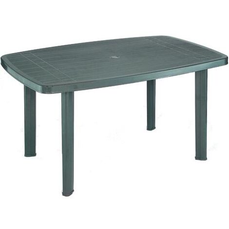 TAVOLO RESINA VERDE RETTANG. "ULISSE" 137X85X72HCM