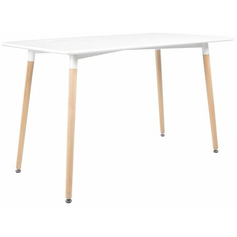 Tavolo rettangolare 120 × 70 cm bianco PIA
