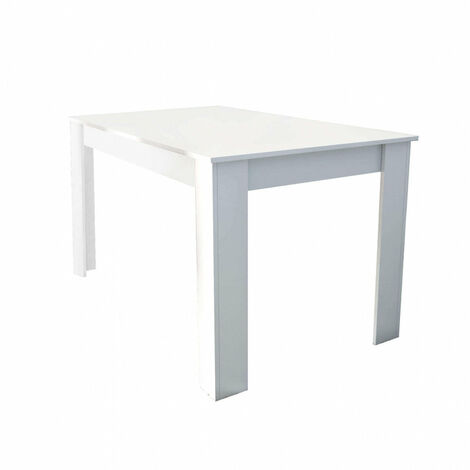 Tavolo rettangolare 138x80x75h cm da interno cucina salotto in legno nobilitato bilaminato Positano -  White