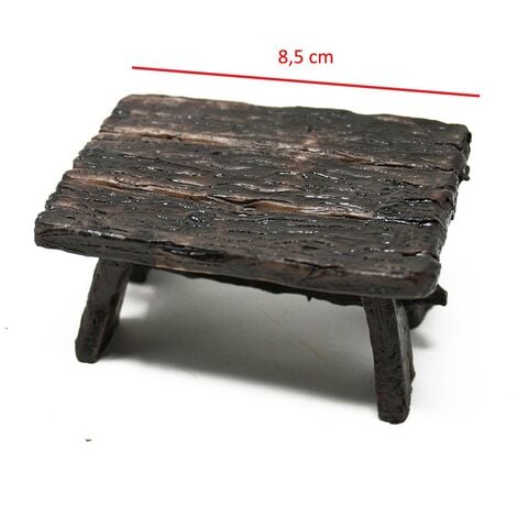 Tavolo Rettangolare 8,5 cm in Resina Miniatura per Presepe C3051