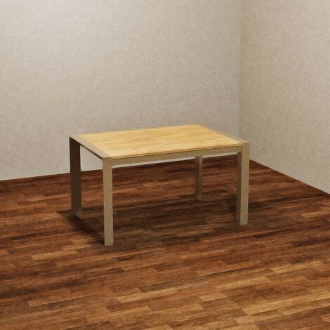 Tavolo rettangolare allungabile Golia 130x80 struttura tortora e piano rovere shimo