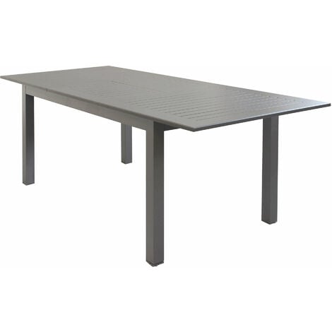 Tavolo da pranzo allungabile 135/270x90 cm in alluminio tortora