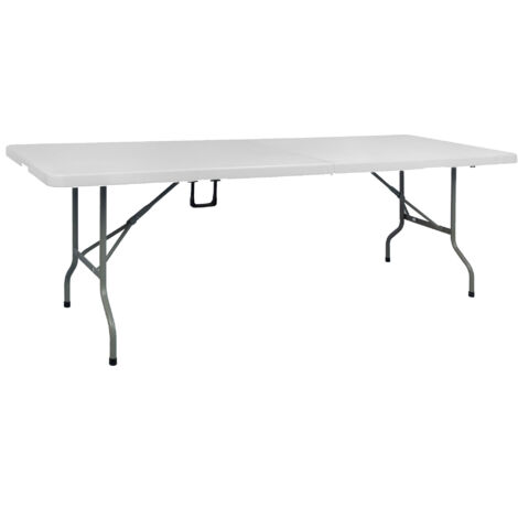 Tavolo rettangolare con piano e gambe pieghevoli cm 86 x 243 x h. 74