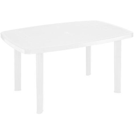 Tavolo Rettangolare da Giardino in Resina col. BIANCO mod.Sorrento 140X80X72H Cm