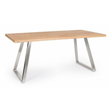 Tavolo Rettangolare Fisso 180x90x76 cm Kashar in Legno Acciaio
