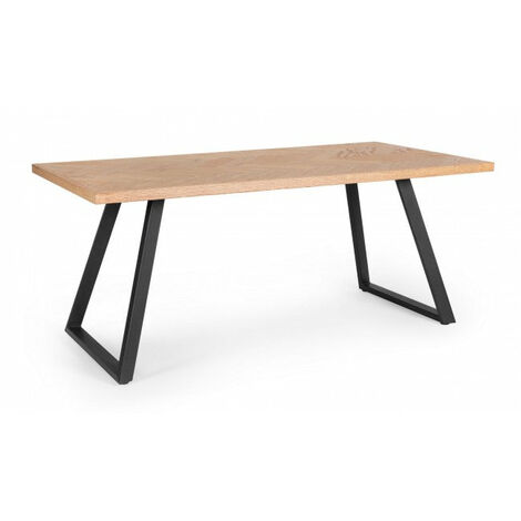 Tavolo Rettangolare Fisso 180x90x76 cm Kashar in Legno Nero