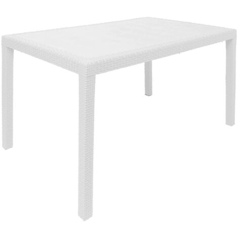 TAVOLO RETTANGOLARE IN RESINA BIANCO 150X90 PRINCE - IPAE-PROGARDEN