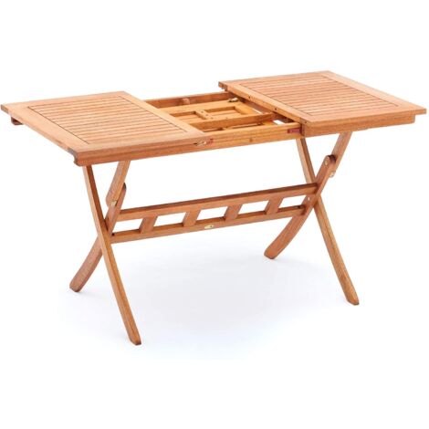 Tavolo rettangolare legno Eucalypto mod. CALIFORNIA da giardino 120/160x70 cm