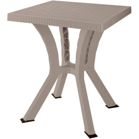 TAVOLO RIGOLETTO ELITE DA GIARDINO IN RESINA CM 60X60 TORTORA