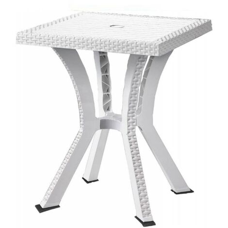 Tavolo Rigoletto in resina bianco cm 60x60x70h