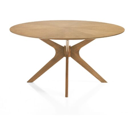 Tavolo rotondo effetto legno finitura rovere cm. H.75 x Ø.137