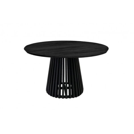 Tavolo Rotondo Fisso Ø 130x75 cm Caffè black in Legno Black