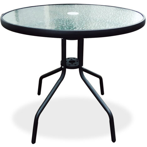 TAVOLO ROTONDO MARRONE D. 80CM CON EFFETTO LEGNO