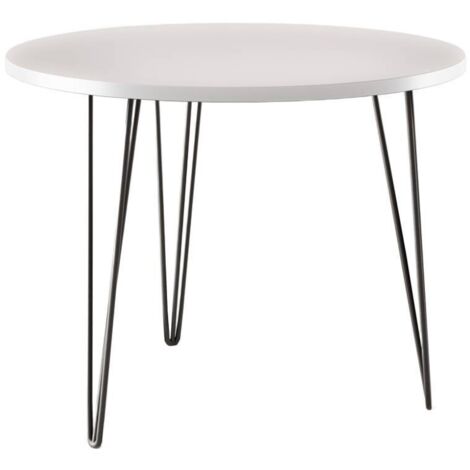 Tavolo rotondo MIKA Ø90 cm per cucina, soggiorno, sala da pranzo Bianco