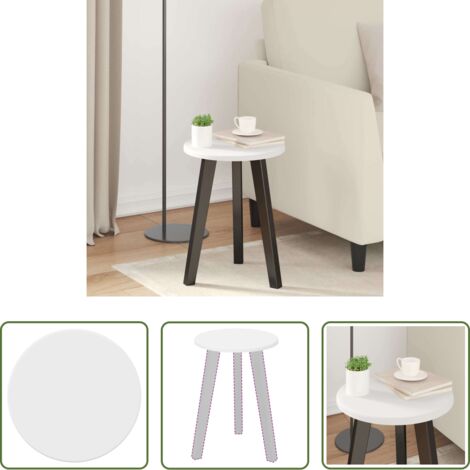 Tavolo rotondo -  Piano del tavolo Bianco 30 x 30 x 1,5 cm Legno multistrato