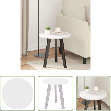 Tavolo rotondo -  Piano del tavolo Bianco 40 x 40 x 1,5 cm Legno multistrato