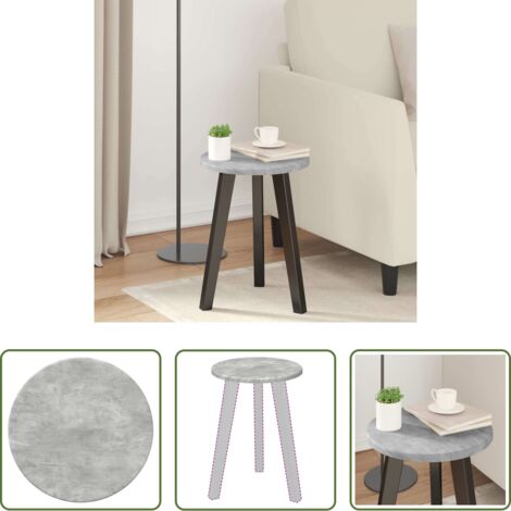 Tavolo rotondo -  Piano del tavolo Grigio cemento 30 x 30 x 1,5 cm
