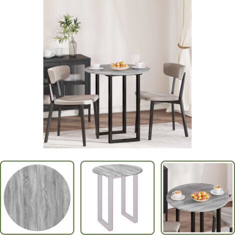 Tavolo rotondo -  Piano del tavolo Grigio sonoma 70 x 70 x 1,5 cm