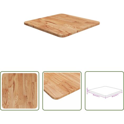 Tavolo rovere -  Piano Tavolo Quadrato Marrone Chiaro 40x40x1,5 Rovere Trattato