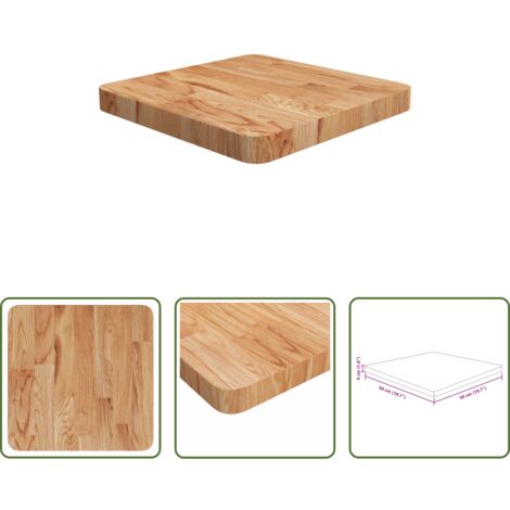 Tavolo rovere -  Piano Tavolo Quadrato Marrone Chiaro 40x40x4cm Rovere Trattato