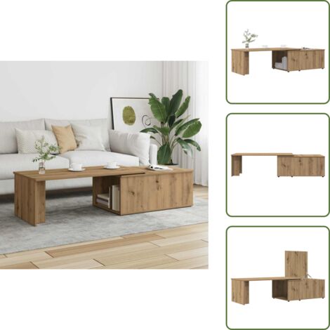 Tavolo rovere - vidaXL Tavolino da Salotto Rovere Artigianale 150x50x35 cm Truciolato - Tavolo da salotto