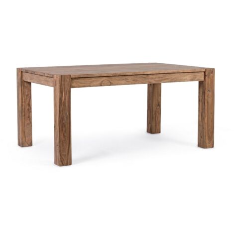 Tavolo Salford allungabile rettangolare, con gambe, piano in legno sheesham, stile design -160-260 x 100 cm