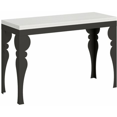 Tavolo Salvaspazio Allungabile 120/200x45/90x80/78 cm Paxon Double Bianco Frassino