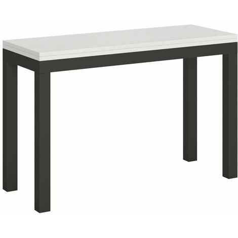 Tavolo Salvaspazio Allungabile 120x45/90x80/78 cm Everyday Double Bianco Frassino