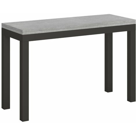 Tavolo Salvaspazio Allungabile 120x45/90x80/78 cm Everyday Double Cemento