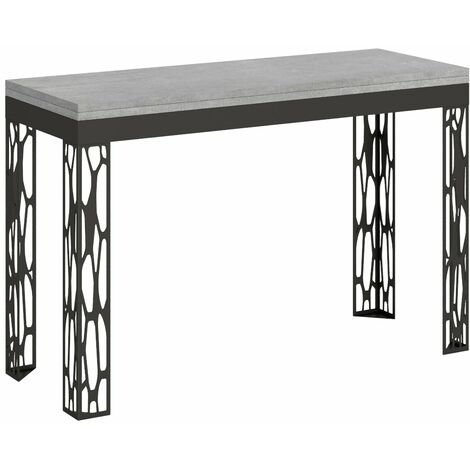 Tavolo Salvaspazio Allungabile 120x45/90x80/78 cm Ghibli Double Cemento
