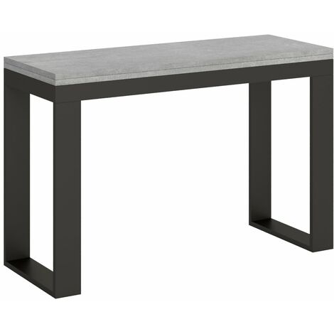 Tavolo Salvaspazio Allungabile 120x45/90x80/78 cm Tecno Double Cemento